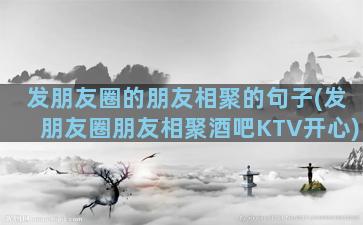 发朋友圈的朋友相聚的句子(发朋友圈朋友相聚酒吧KTV开心)