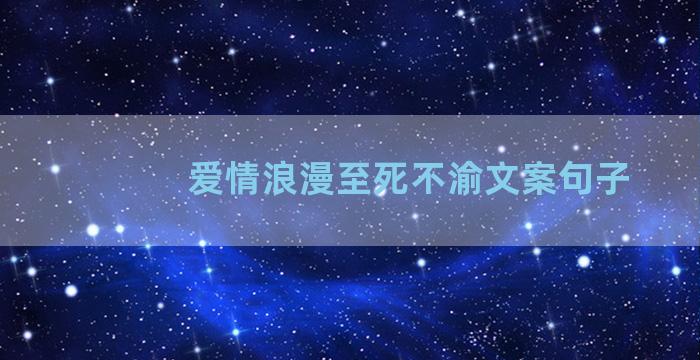 爱情浪漫至死不渝文案句子