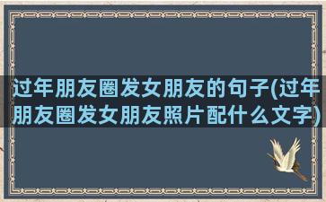 过年朋友圈发女朋友的句子(过年朋友圈发女朋友照片配什么文字)